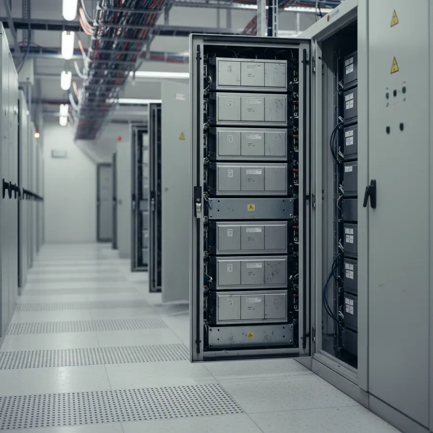 High-capacity electrical room powering a modern data center