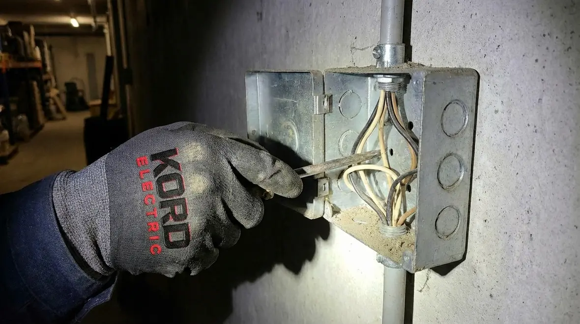 Industrial electrical panel inspection to diagnose dead outlets