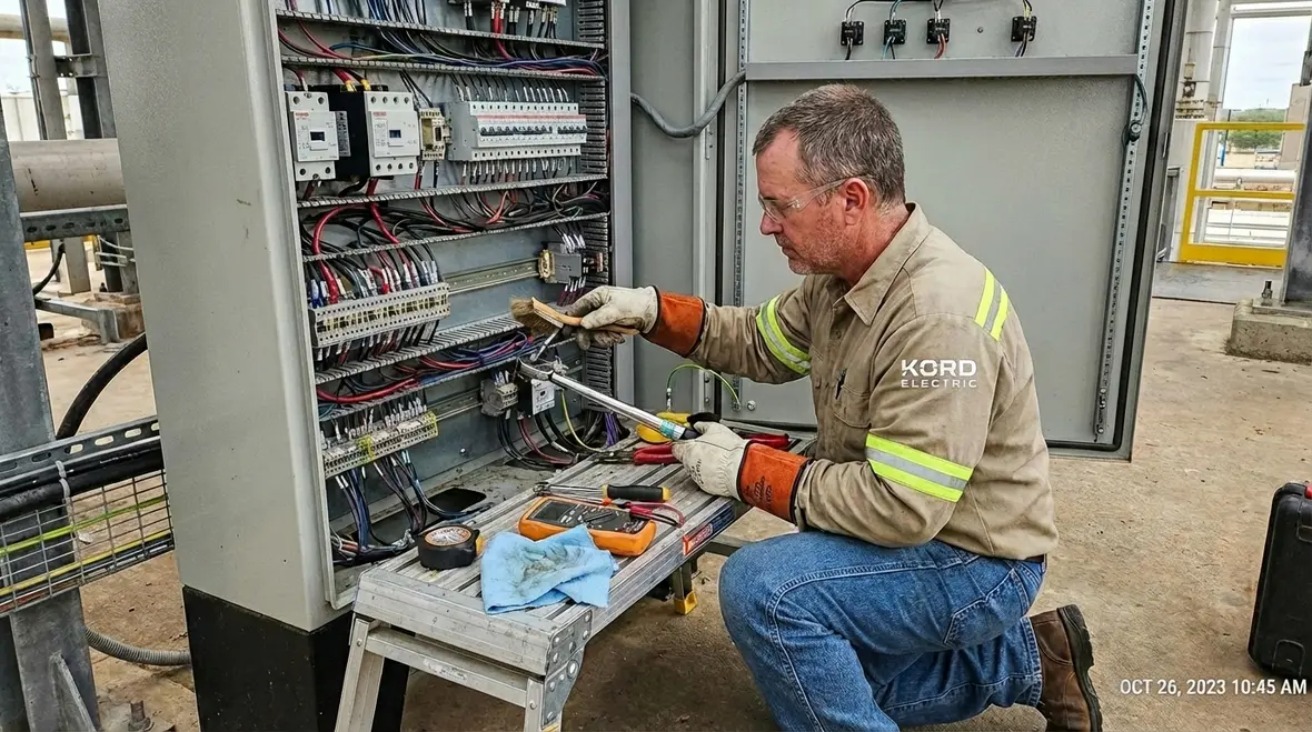 Preventive electrical maintenance reducing workplace hazards and improving safety