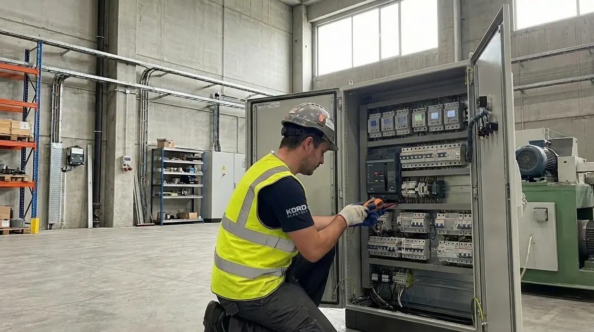 Monitored commercial electrical panel in a smart Burbank building