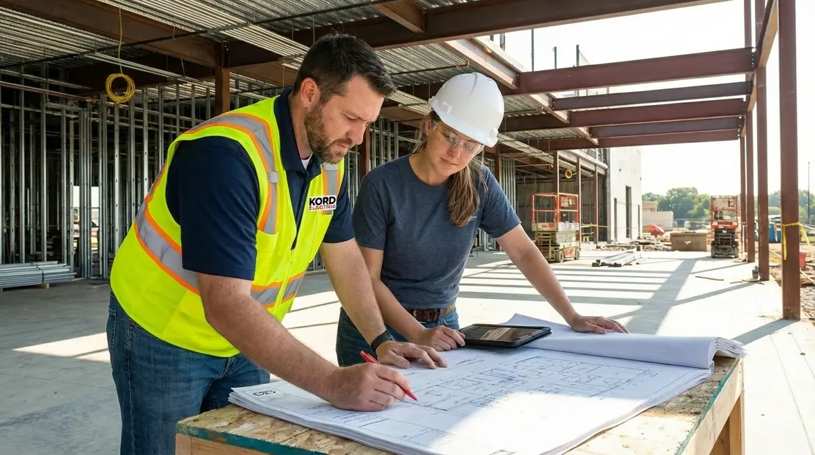 Lighting layout planning for a new commercial building