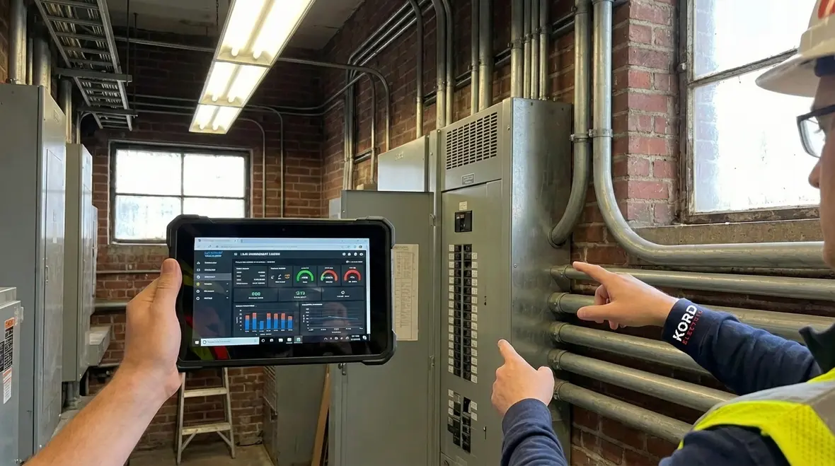 EV charging stations integrated into an industrial and commercial facility