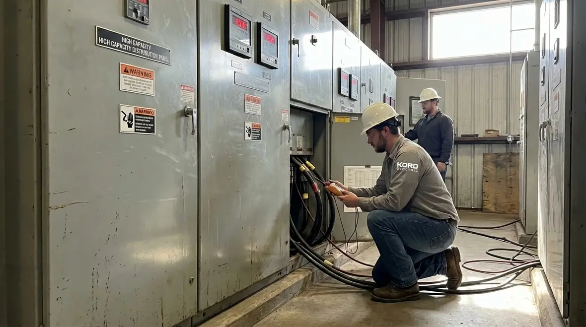 High load electrical distribution with proper grounding and bonding