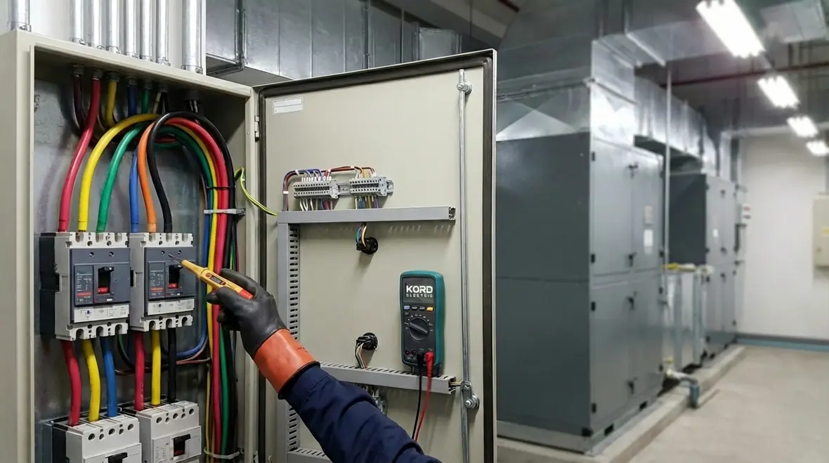 HVAC wiring, electrical load