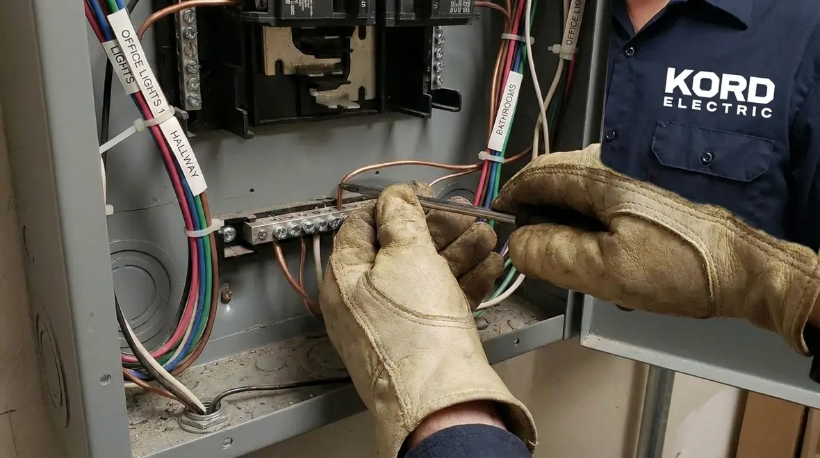 Emergency and egress lighting running during a simulated power outage