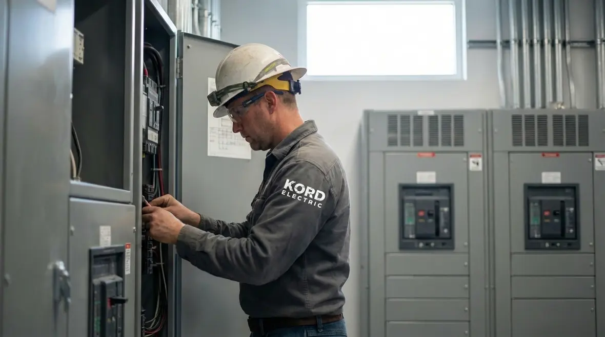 Upgraded commercial electrical panels in Los Angeles building
