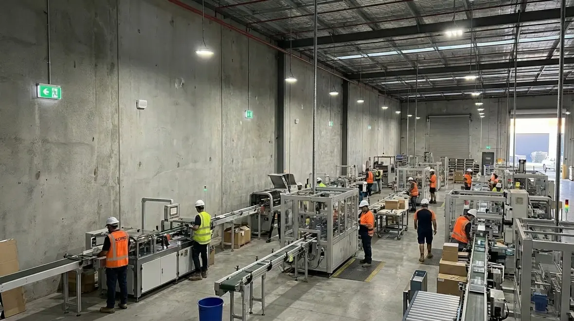 Emergency and industrial lighting systems in large facility