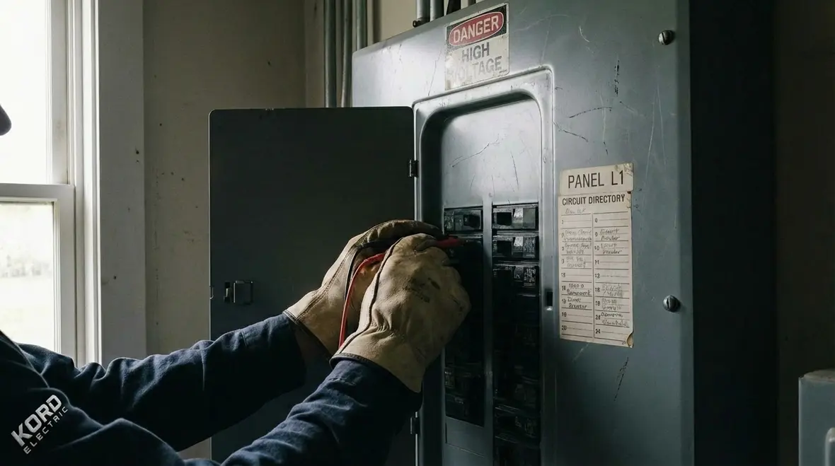 Heavy commercial appliance wiring connected to a dedicated electrical circuit