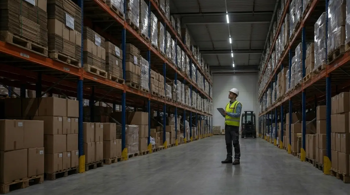 Warehouse lighting and equipment optimized for energy savings