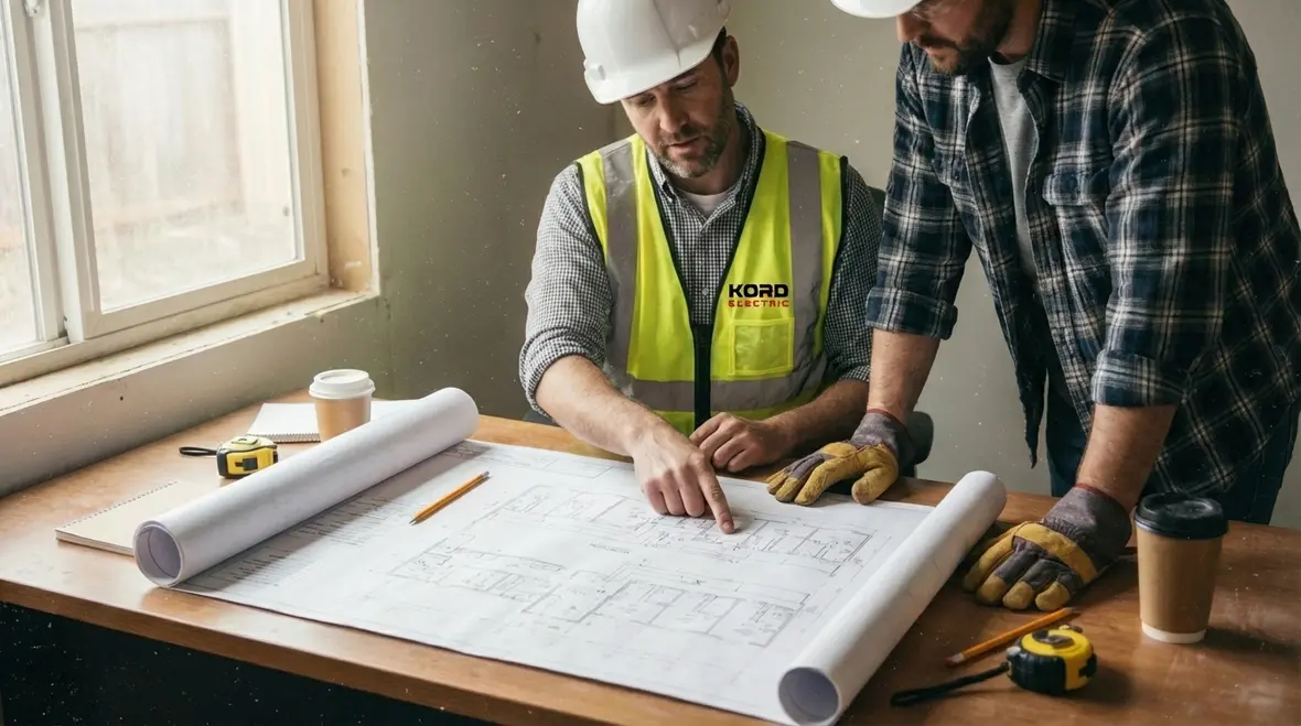 Los Angeles commercial electrical contractor working on distribution equipment