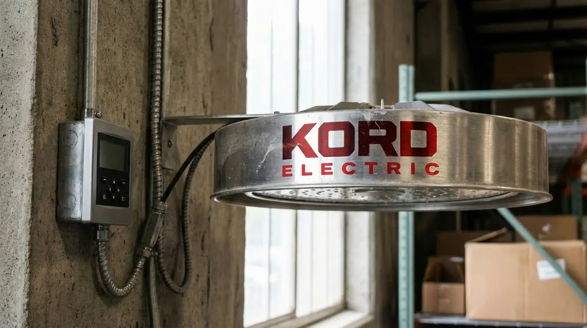 Electricians performing a commercial lighting installation step by step