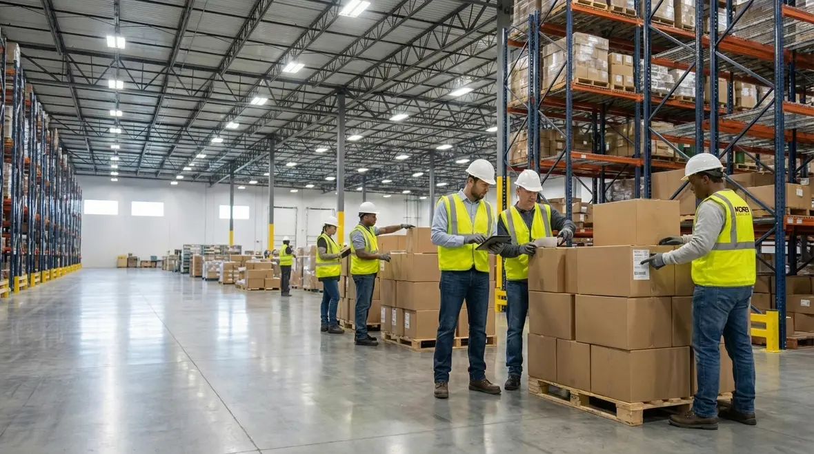Commercial lighting inspection in a large Los Angeles facility