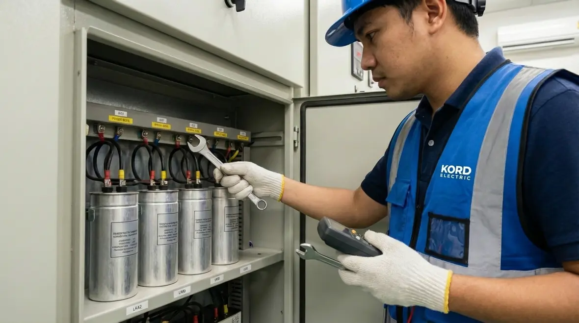 Commercial electrician in Los Angeles County optimizing energy efficient switchgear