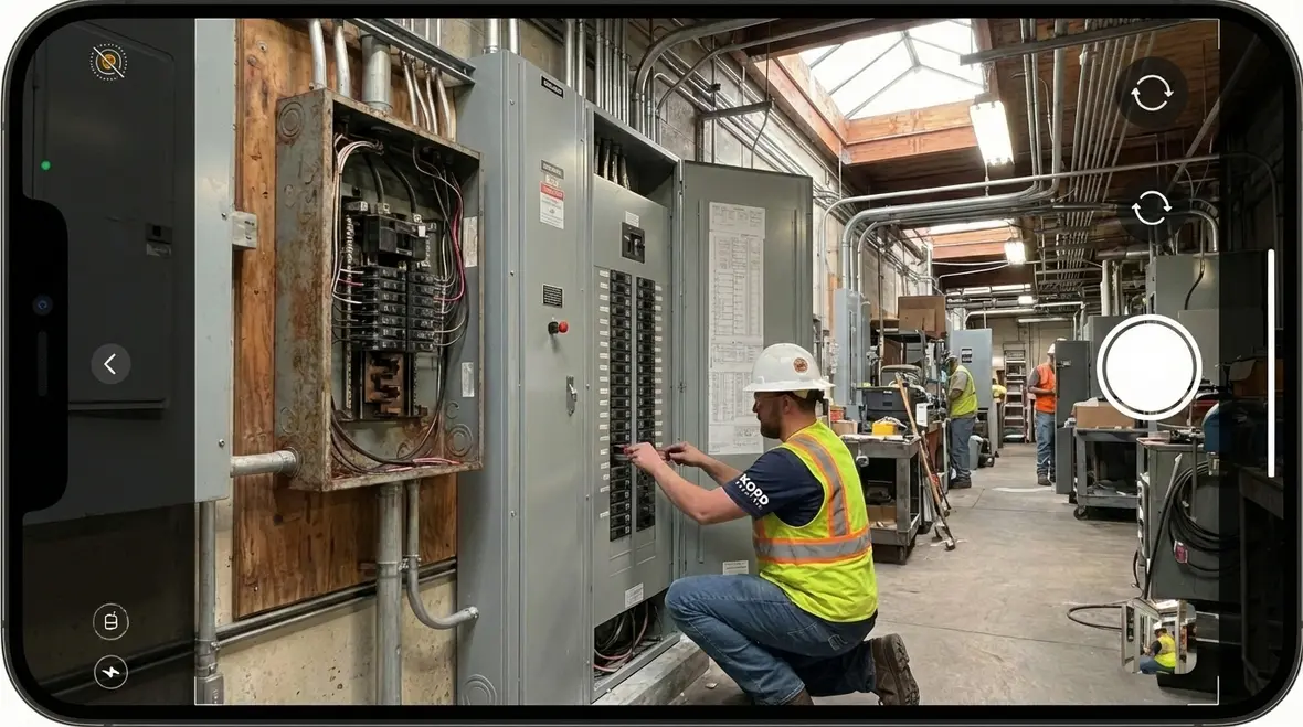 Side by side comparison of legacy wiring and modern electrical panels