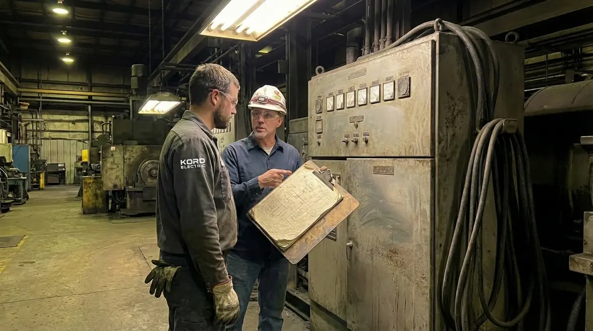 Industrial facility undergoing an engineered electrical modernization