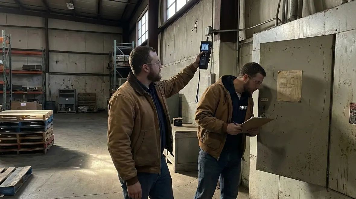 Well-organized commercial electrical panel labeling in a large facility