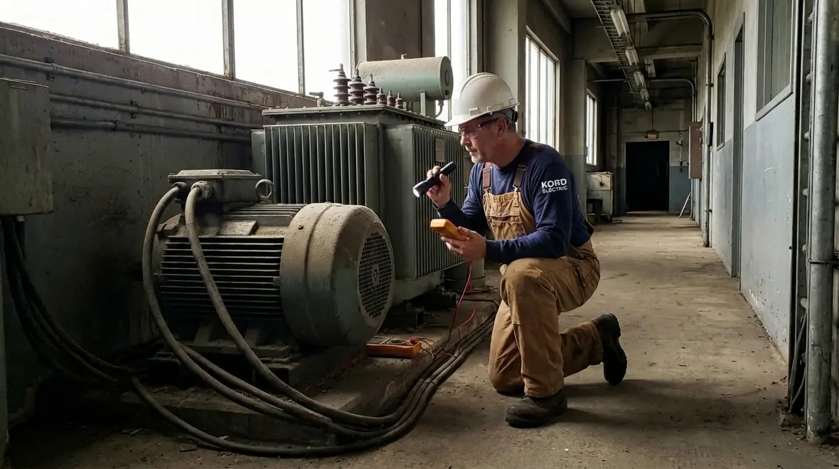 Commercial power factor correction equipment installed in an electrical room