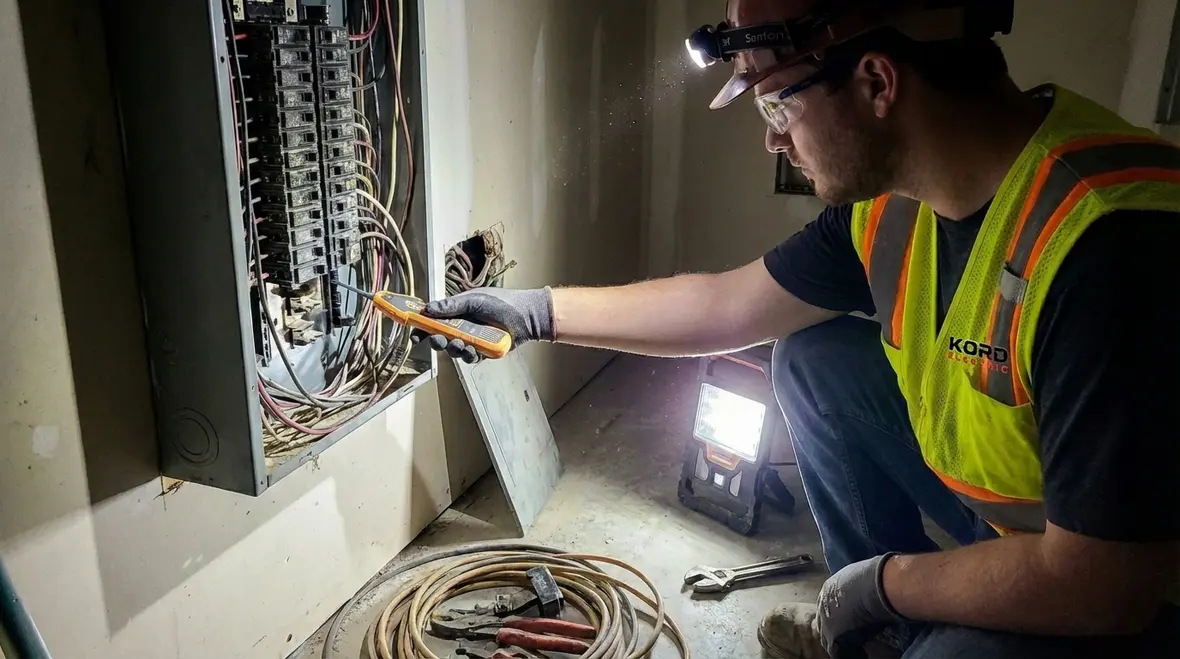 Inspecting commercial wiring for hidden fire risks