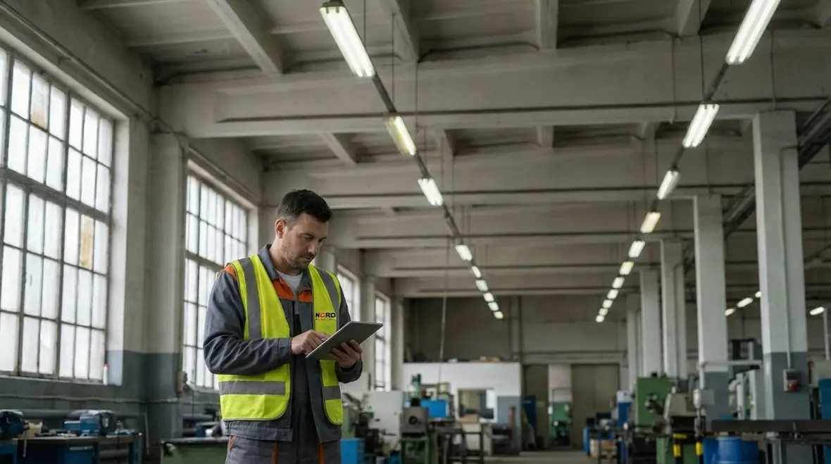 Electrician performing infrared inspection on commercial electrical panel