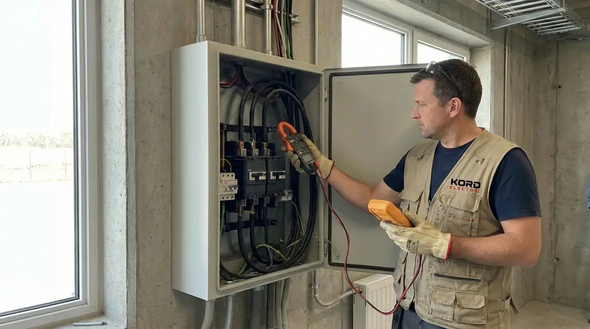 Technicians performing commercial electrical load calculations in Los Angeles County
