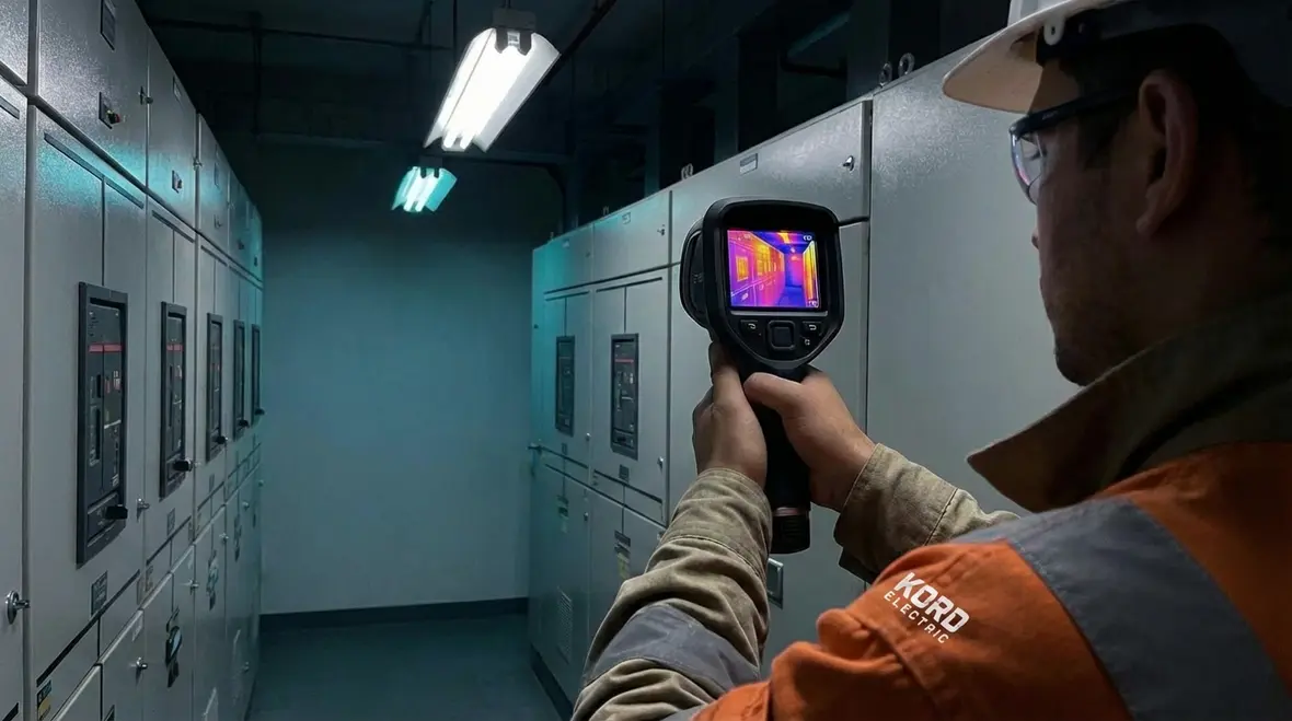 Technician reviewing electrical panels that influence inspection cost in Los Angeles