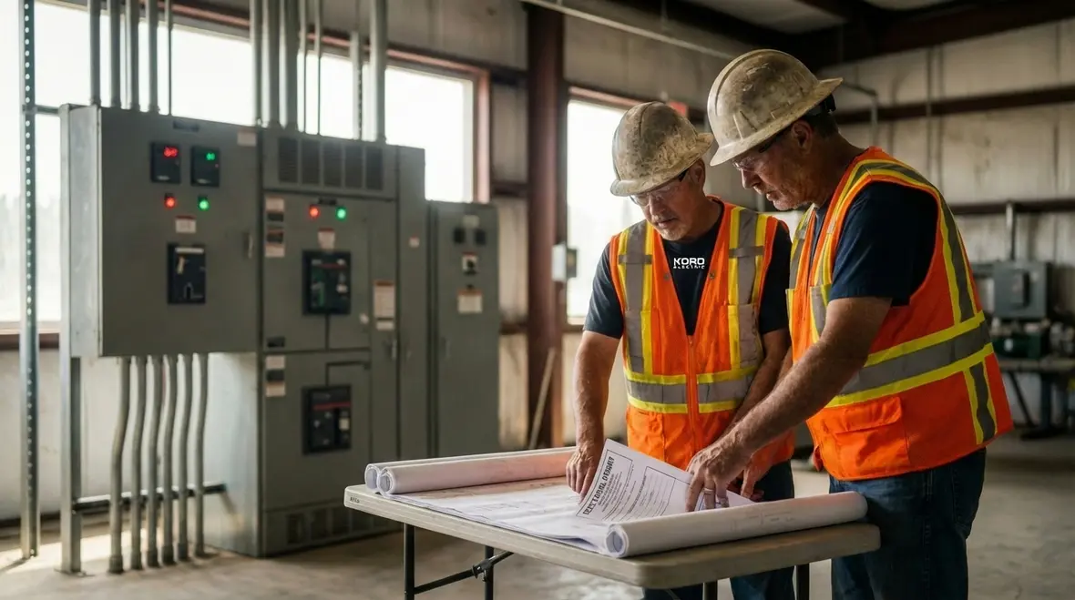 Commercial electrical permits and documentation review