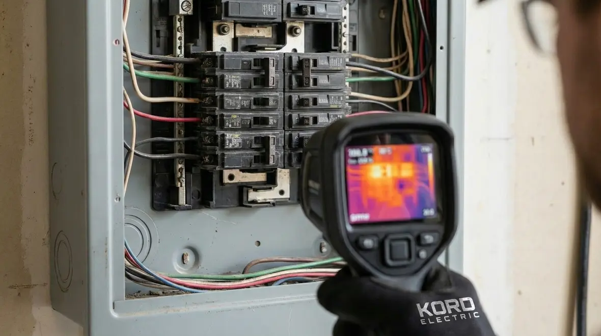 Industrial maintenance checklist being reviewed in a mechanical room