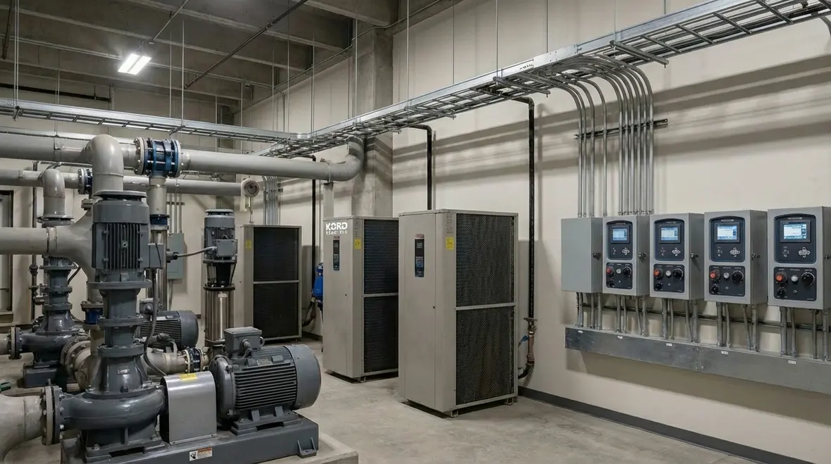 Commercial pool wiring and control panels