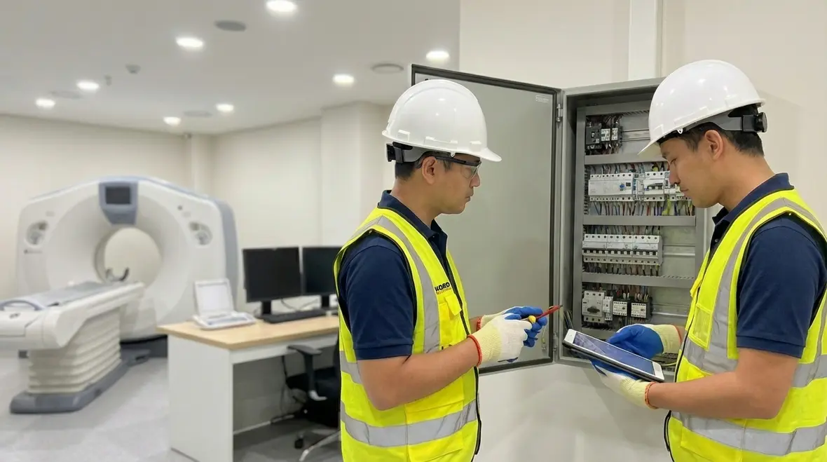 Medical wiring upgrades and compliance in a healthcare facility