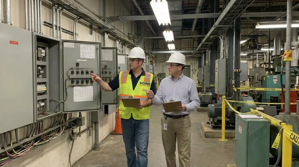 Hands-on electrical safety demonstration with commercial switchgear