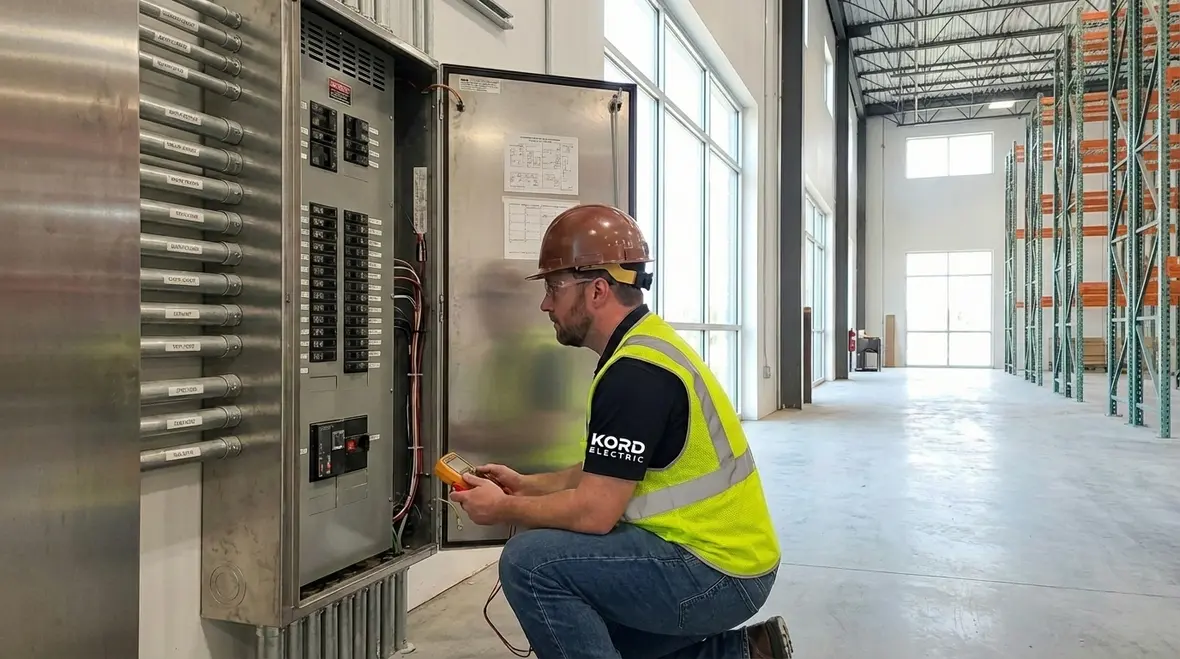 Commercial electrical code compliant installation in large facility