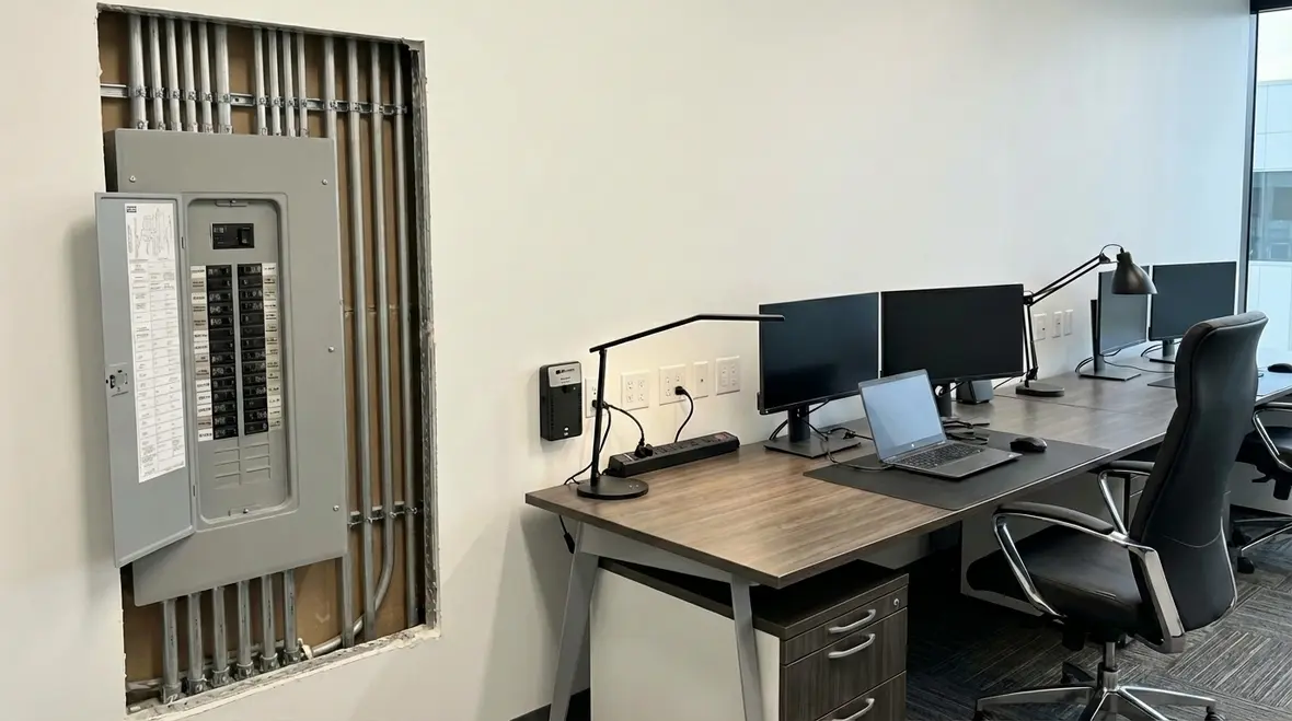 office wiring, dedicated outlets, productivity setup