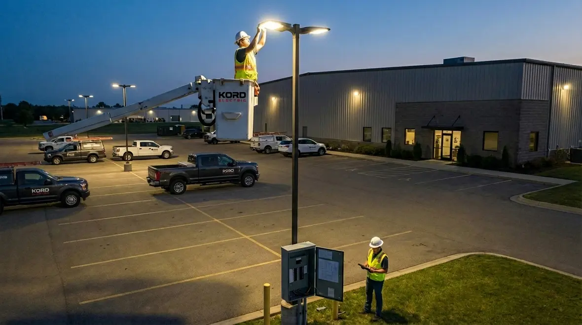 outdoor lighting installation