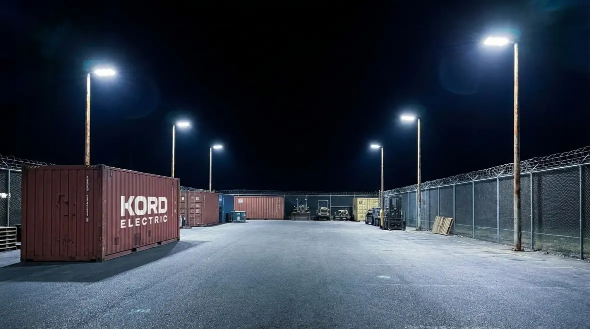 Strategic outdoor lighting design around a commercial building