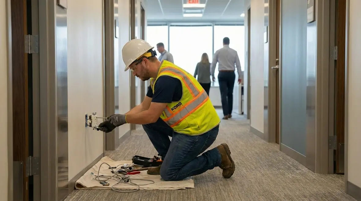 Childproofing commercial building outlets in shared spaces