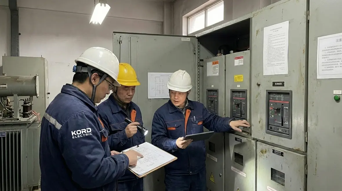 Facility manager reviewing HVAC electrical load usage data