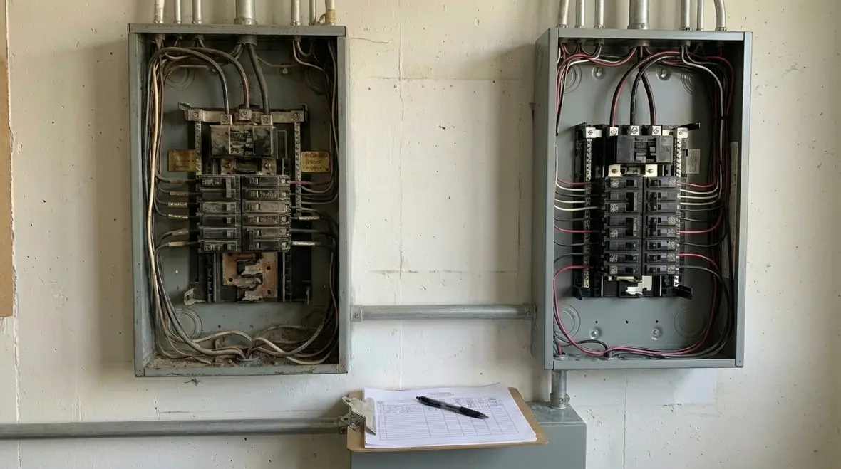 Decision making between panel repair and replacement in a commercial facility