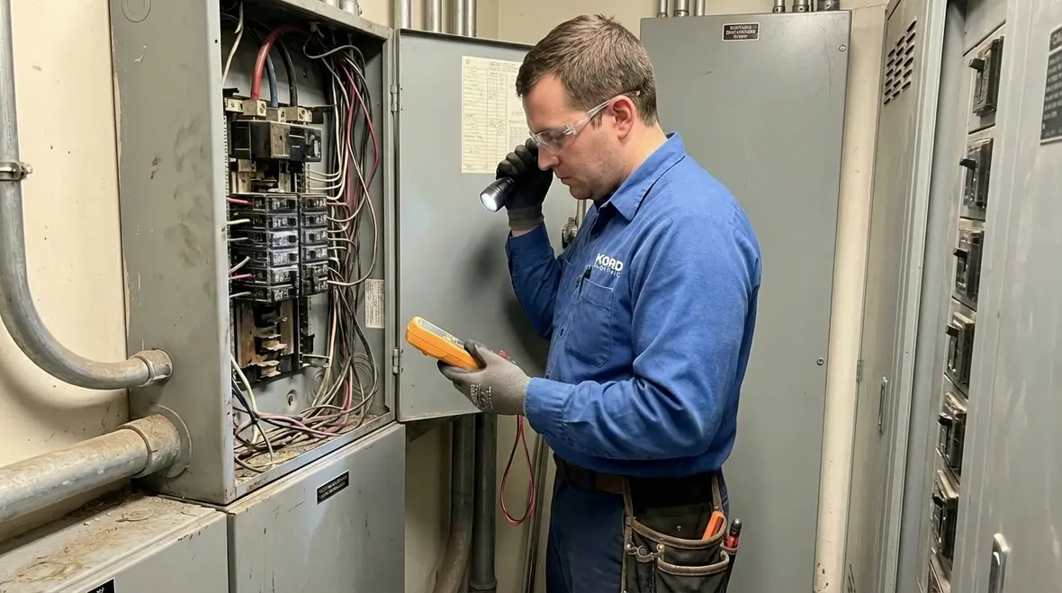 Commercial electrical infrastructure layout beneath new construction