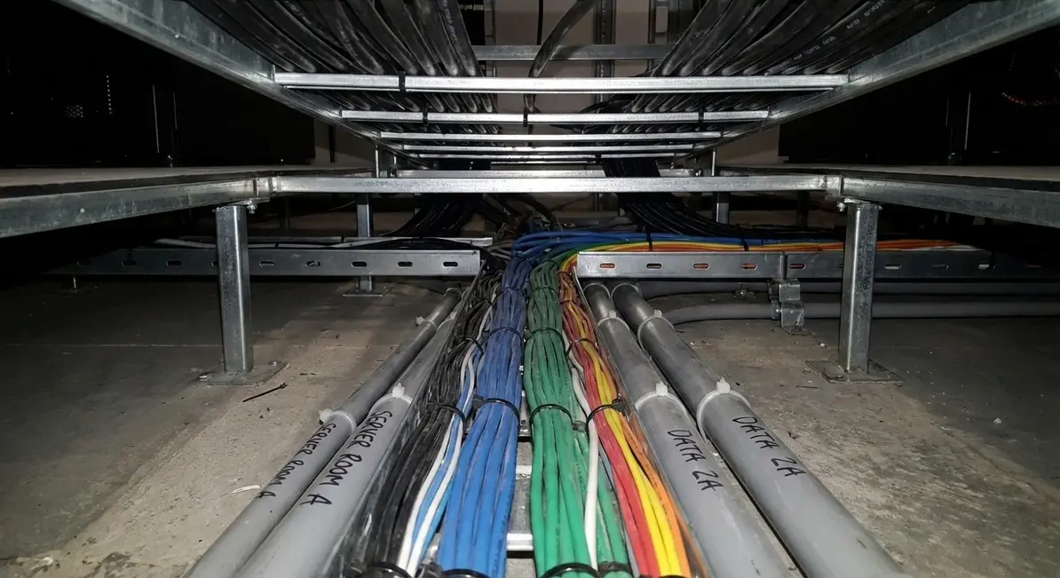 Organized commercial cable management and office wiring pathways