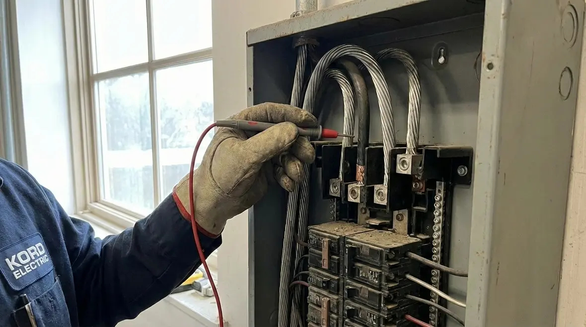 Aluminum wiring fire hazard inspection in a commercial electrical panel