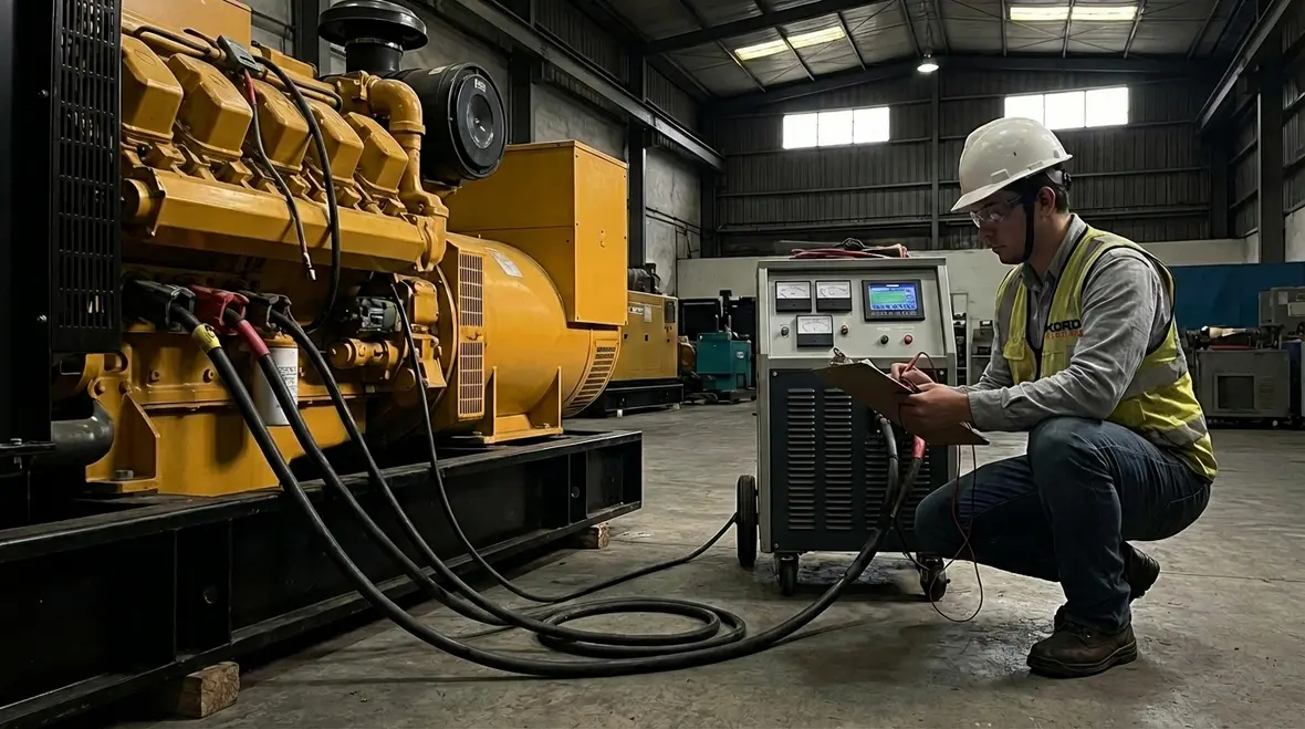 Backup power system and generator in commercial facility