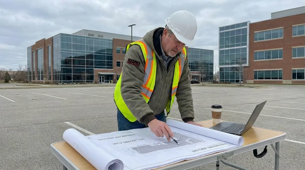 Photometric planning and outdoor commercial lighting design
