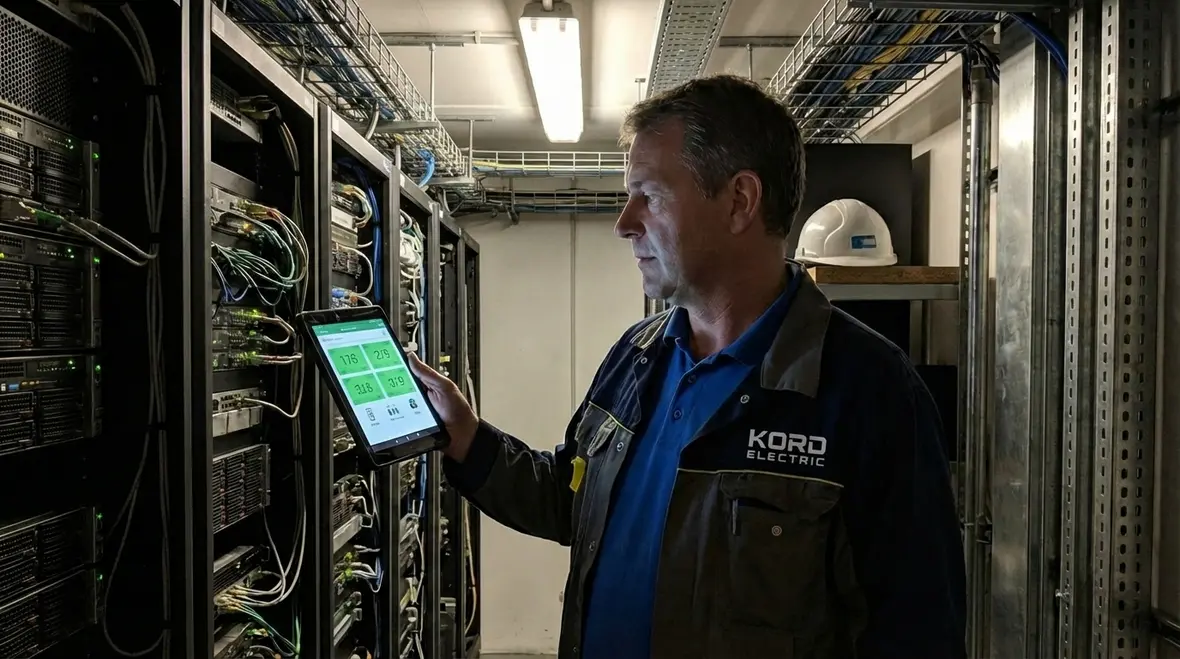 Commercial facility with integrated smart metering and electrical panels