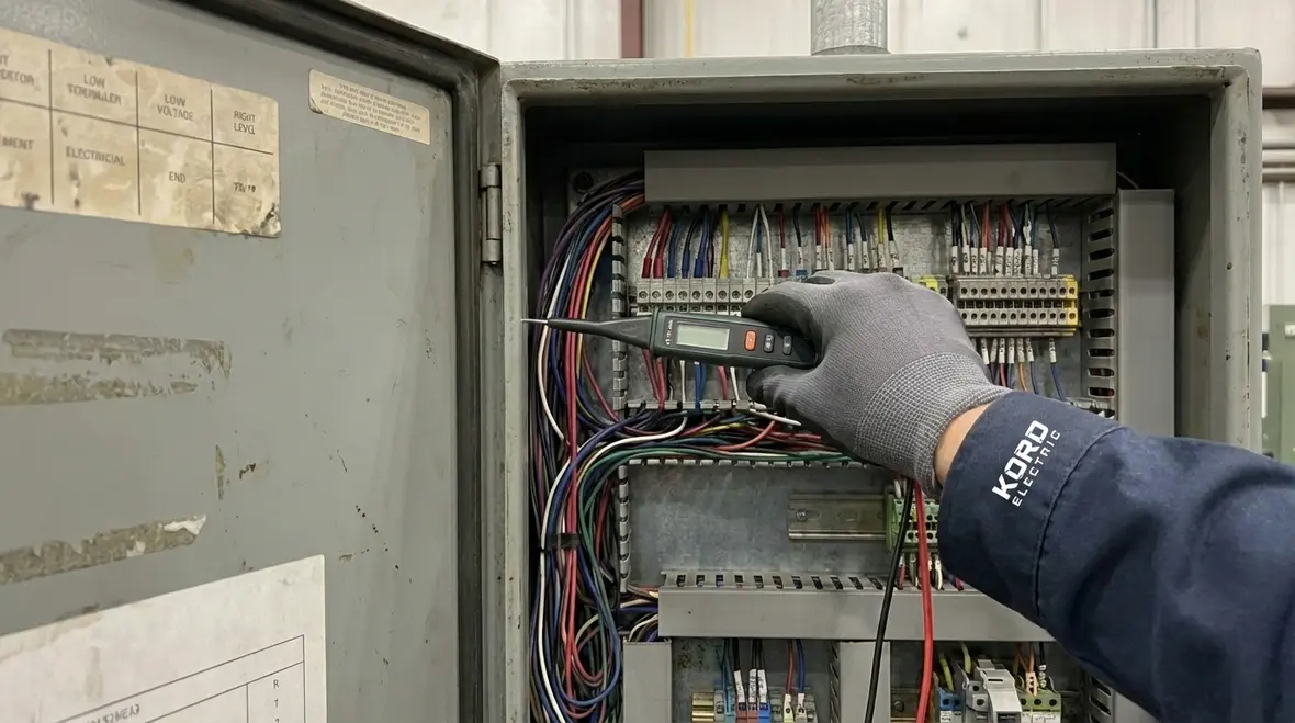 Integrated electrical panels and data cabling in a commercial facility
