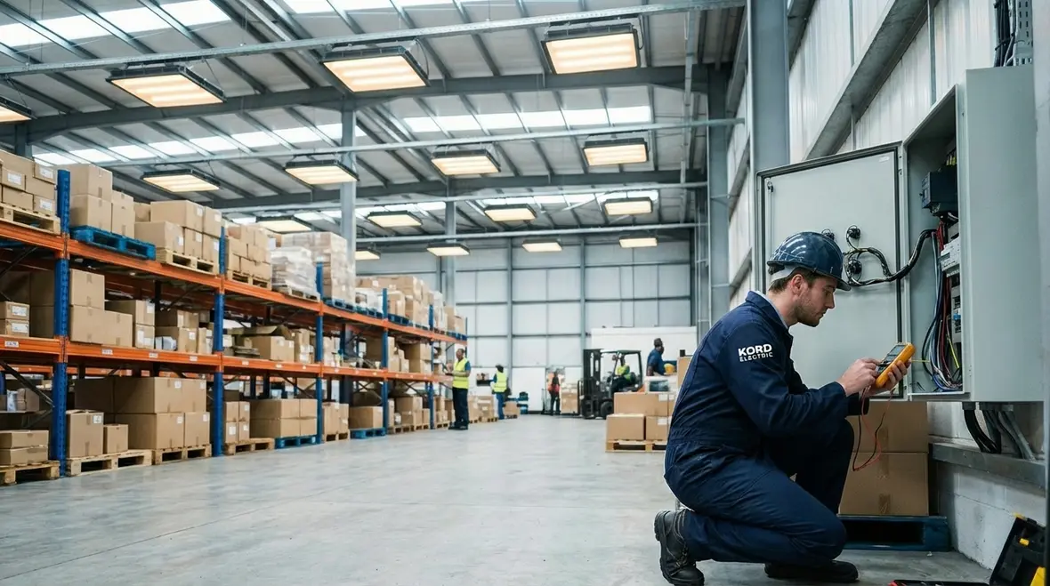 Commercial smart lighting system in a large industrial facility