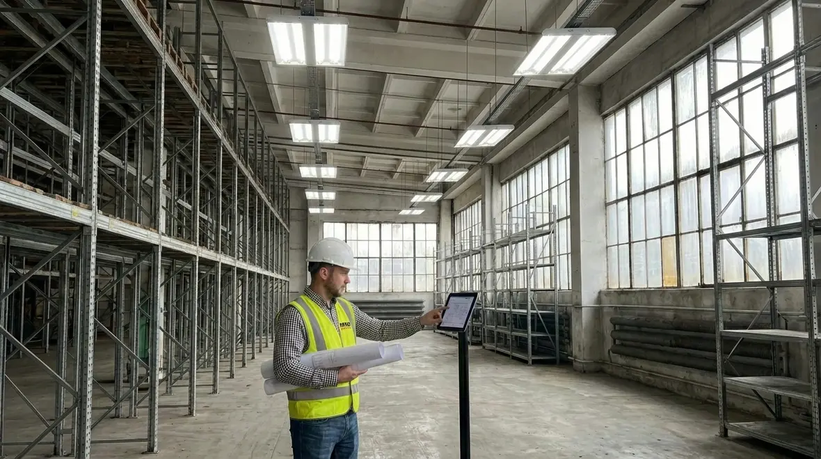 Smart lighting installation in a large commercial campus