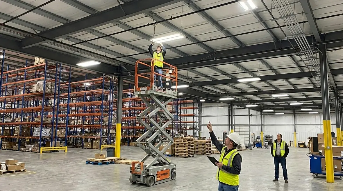 warehouse lighting installation compliance