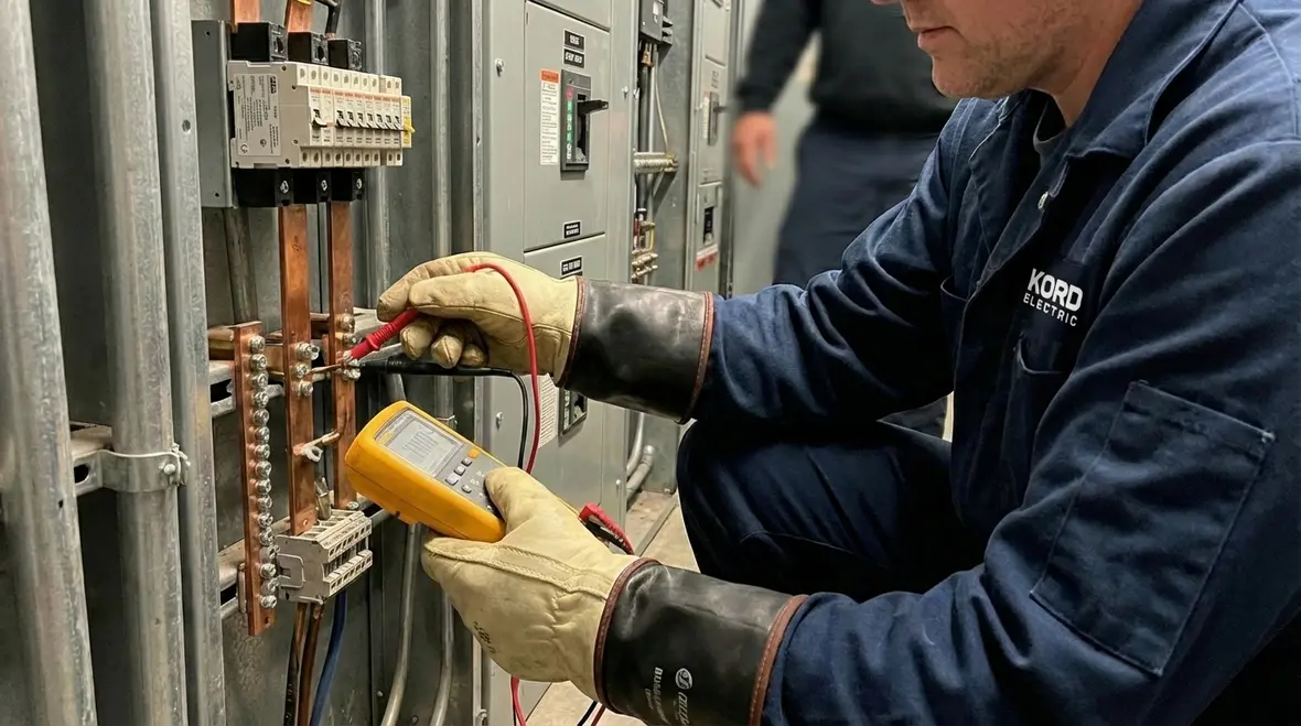 Emergency and distribution systems inspected in a commercial building