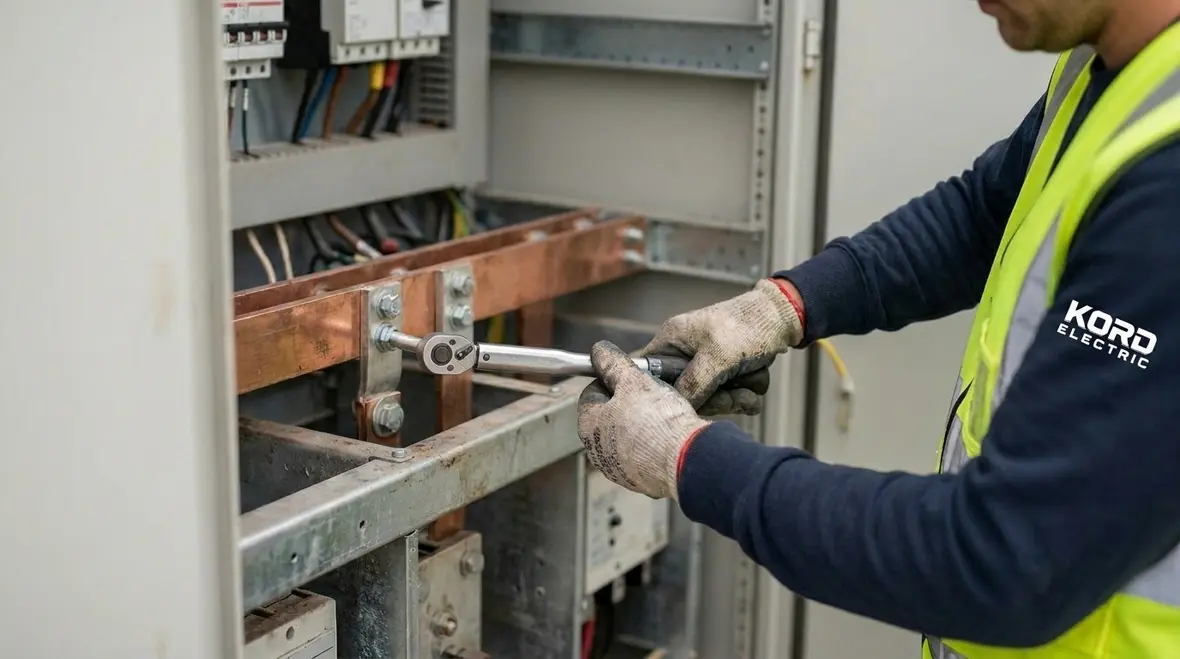 Technicians performing preventive electrical inspections to reduce downtime risks