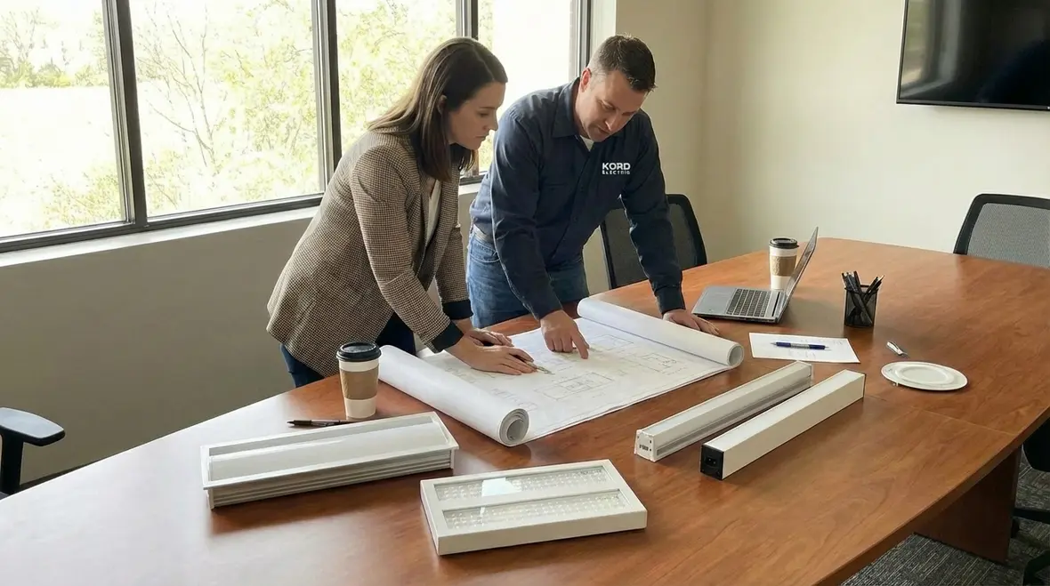Property manager reviewing California Commercial Lighting Code and upgrade plans